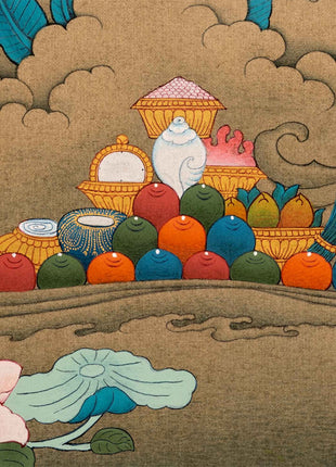 Traditional Buddha Shakyamuni Thangka | Tibetan Karma Gadri Art