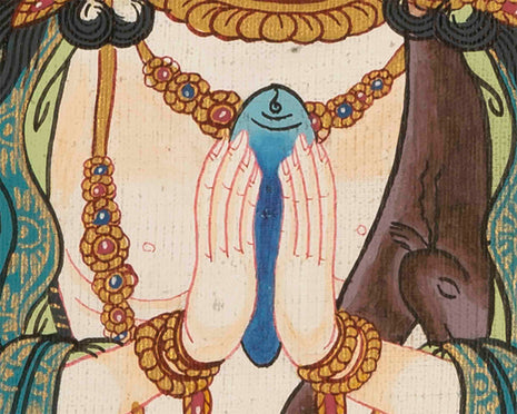 Avalokiteshvara Chengrezig Thangka | Vajrayana Buddhism Painting