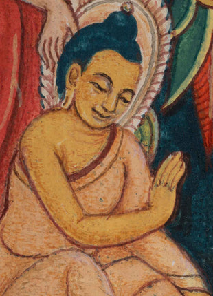 Sri Siddhartha Gautama Buddha Thangka Print | Historical Buddha Life Event On Cavnas