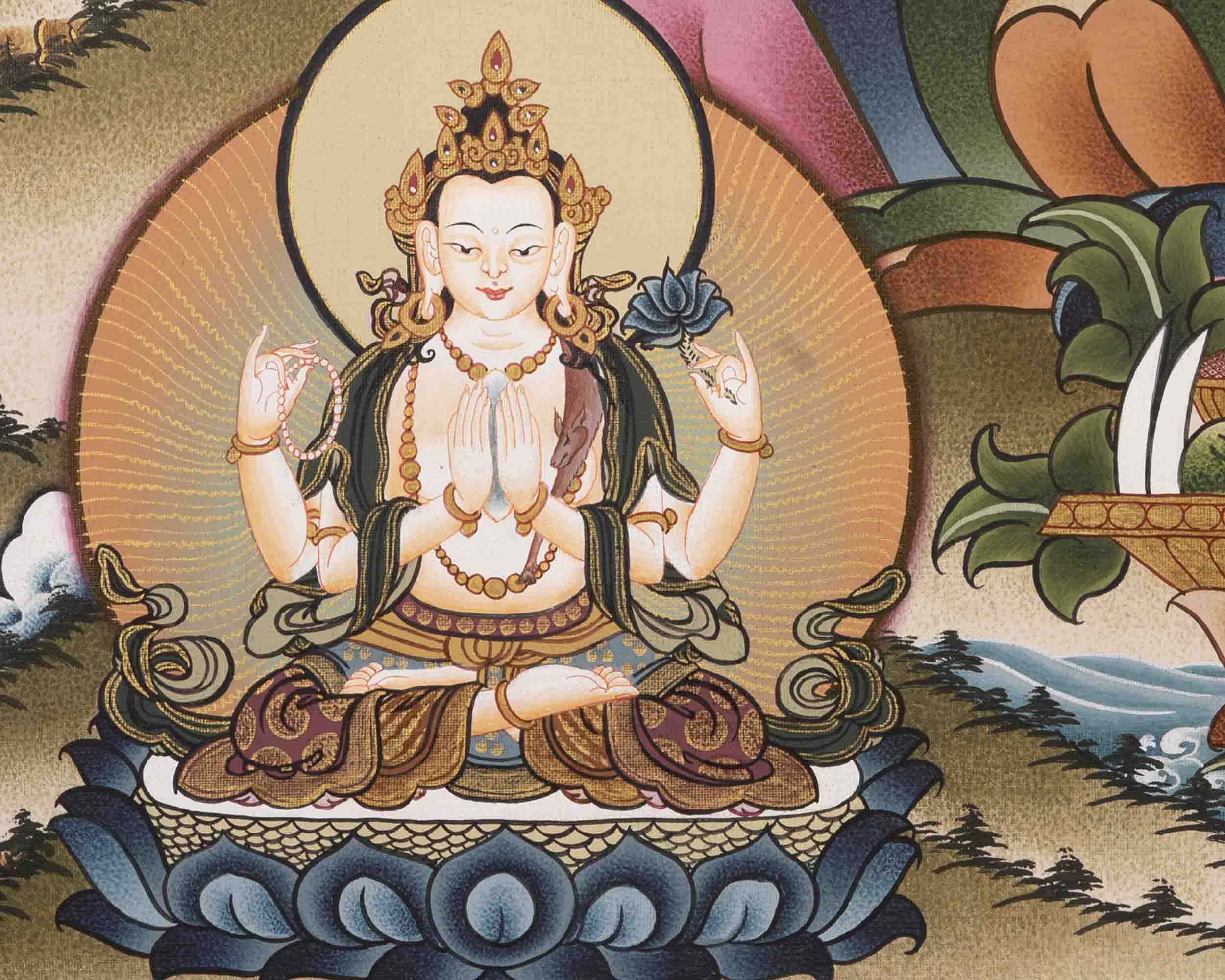 Traditional Manjushri Thangka | Traditional Painting