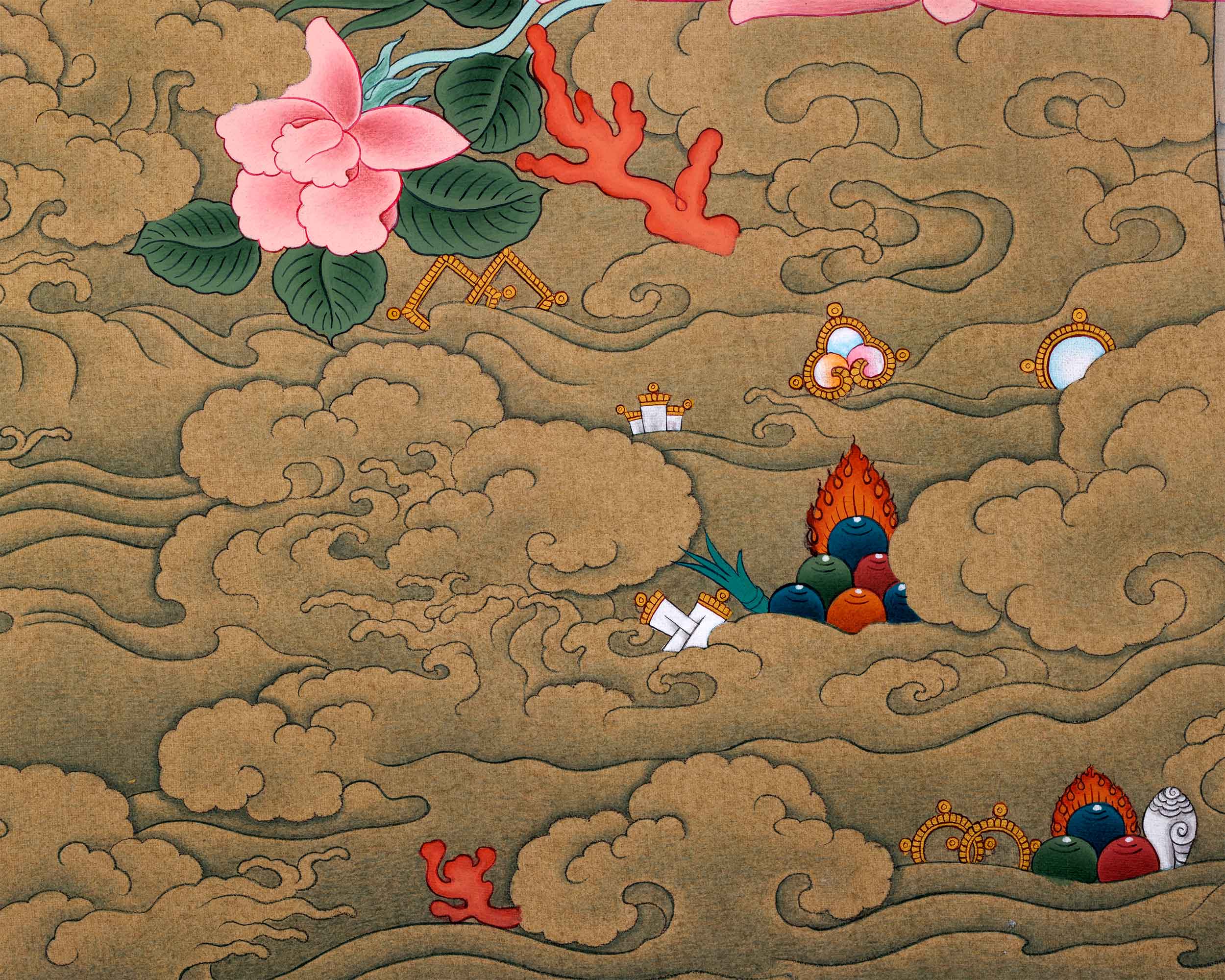 4 Arm Chenrezig Thangka For Buddhism Practice | Traditional Tibetan Himalayan Art