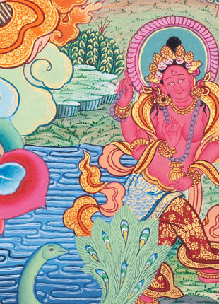 Handpainted Ganesh Thangka | Tibetan Religious Art