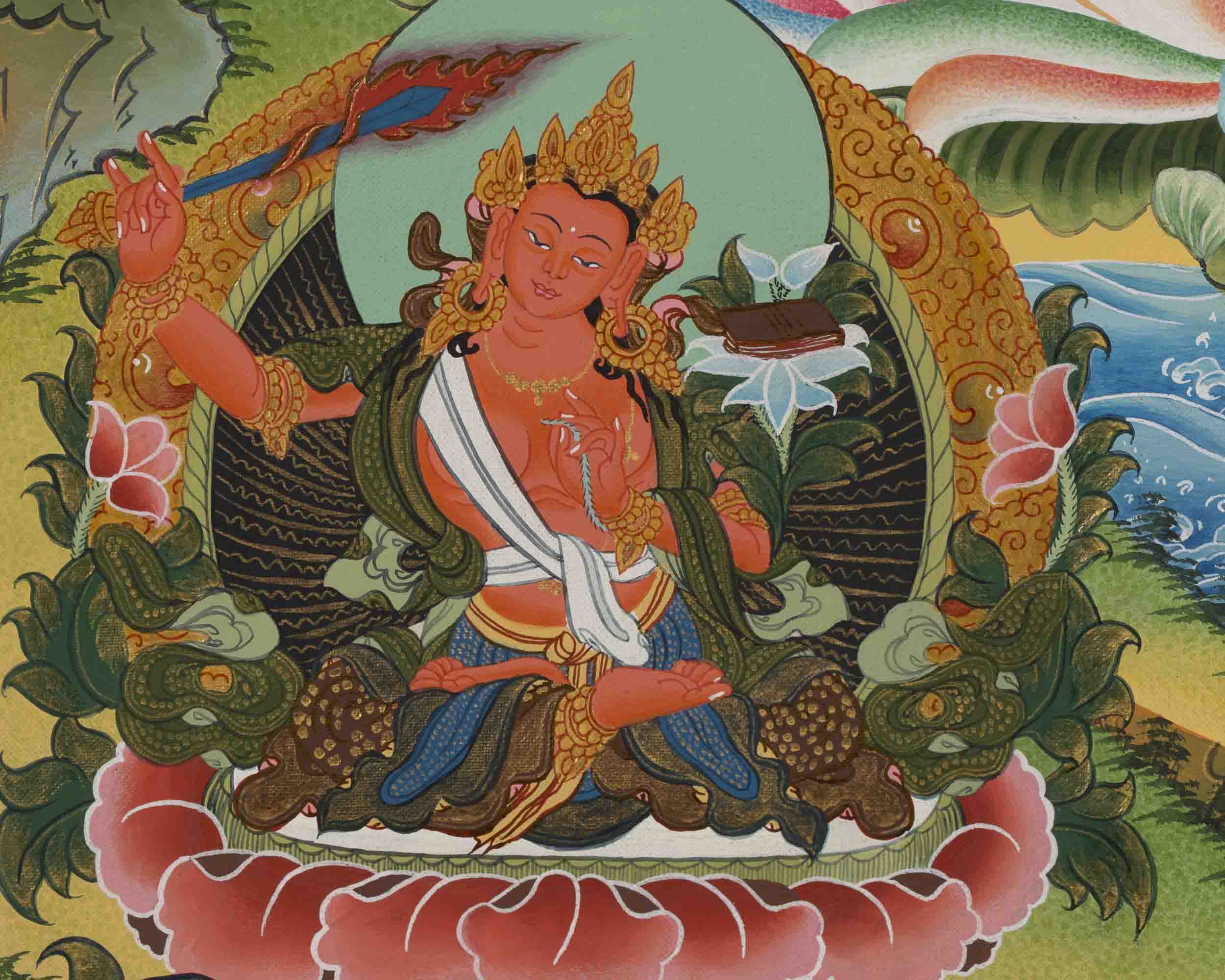 Avalokitesvara Chenresig Thangka | Religious Buddhist Art | Wall Decor