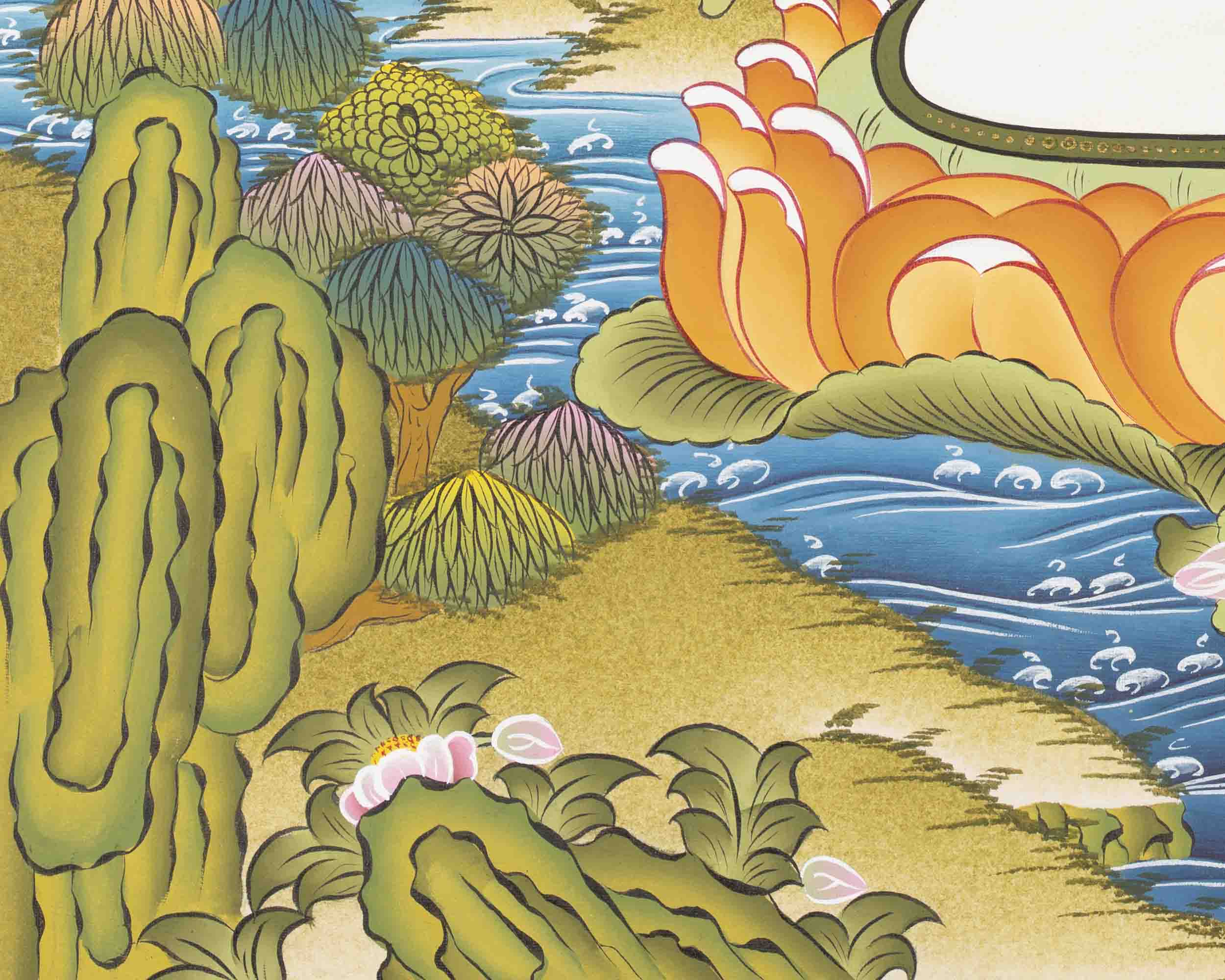 Avalokiteshvara Thangka Art | Religious Painting | Wall Decors