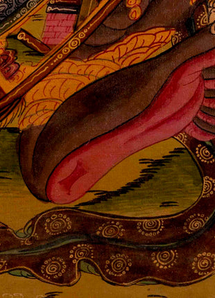 Tibetan Oil Varnished Wheel Of Life | Traditional Thangka