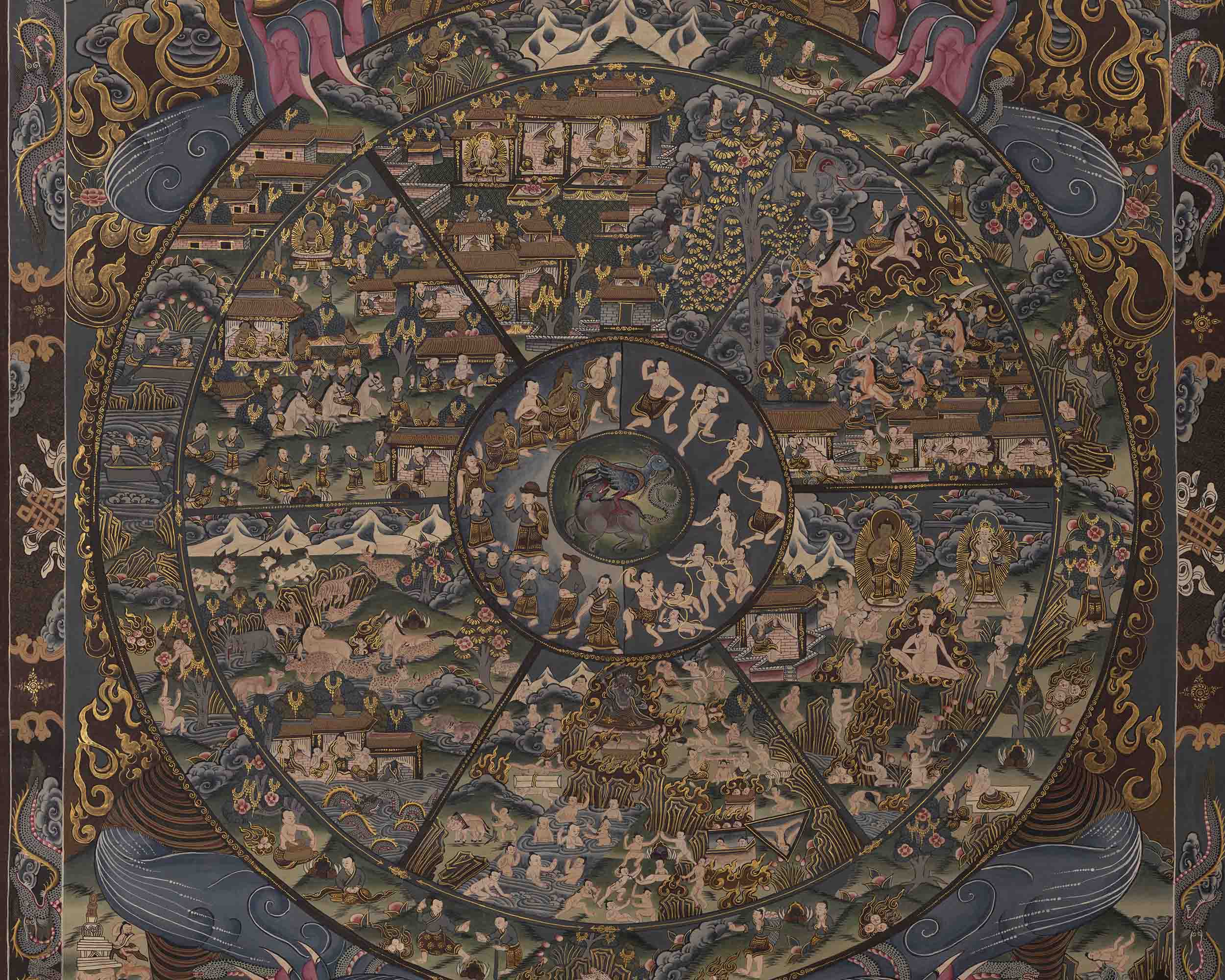Bhavachakra Print | Wheel Of Life | Wall Hanging Decorative Print