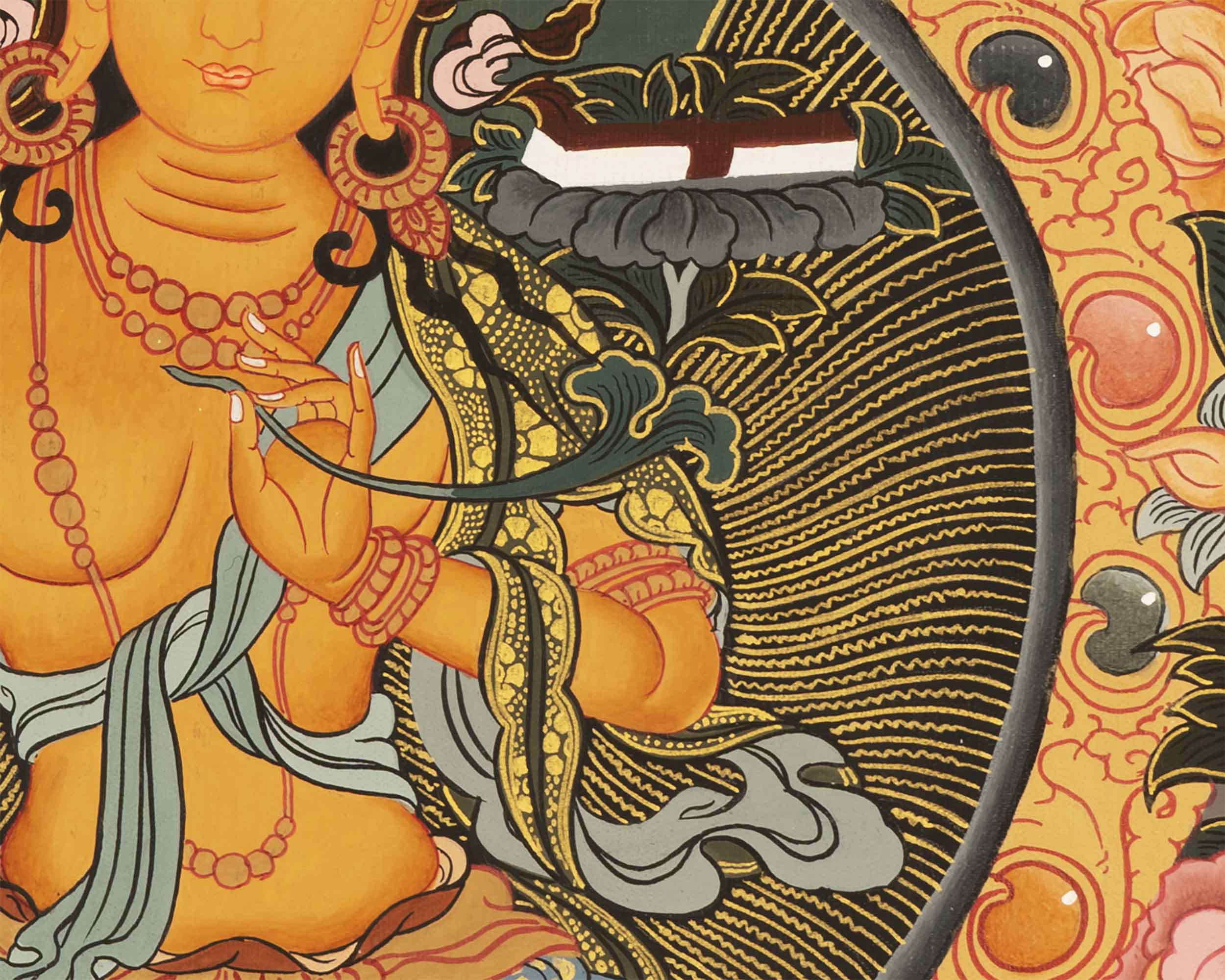 HandPainted Manjushree Thangka | Buddhist Art