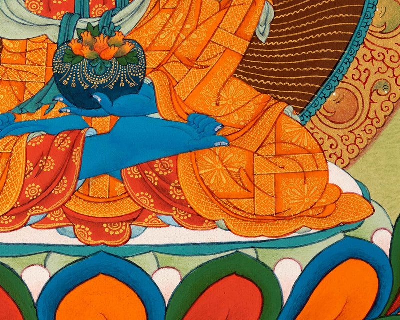 Healing Buddha Thangka | Traditionally Painted Medicine Buddha Art