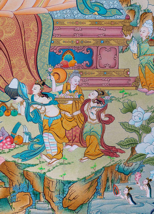 White Tara Thangka, High Quality Tara Thangka Print