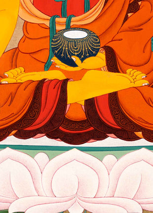 Shakyamuni Buddha Art, Tibetan Thangka Hand painted in Enlightenment Studio