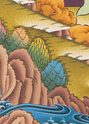 Maitreya Buddha Thangka | Religious Buddhist Art | Wall Decors