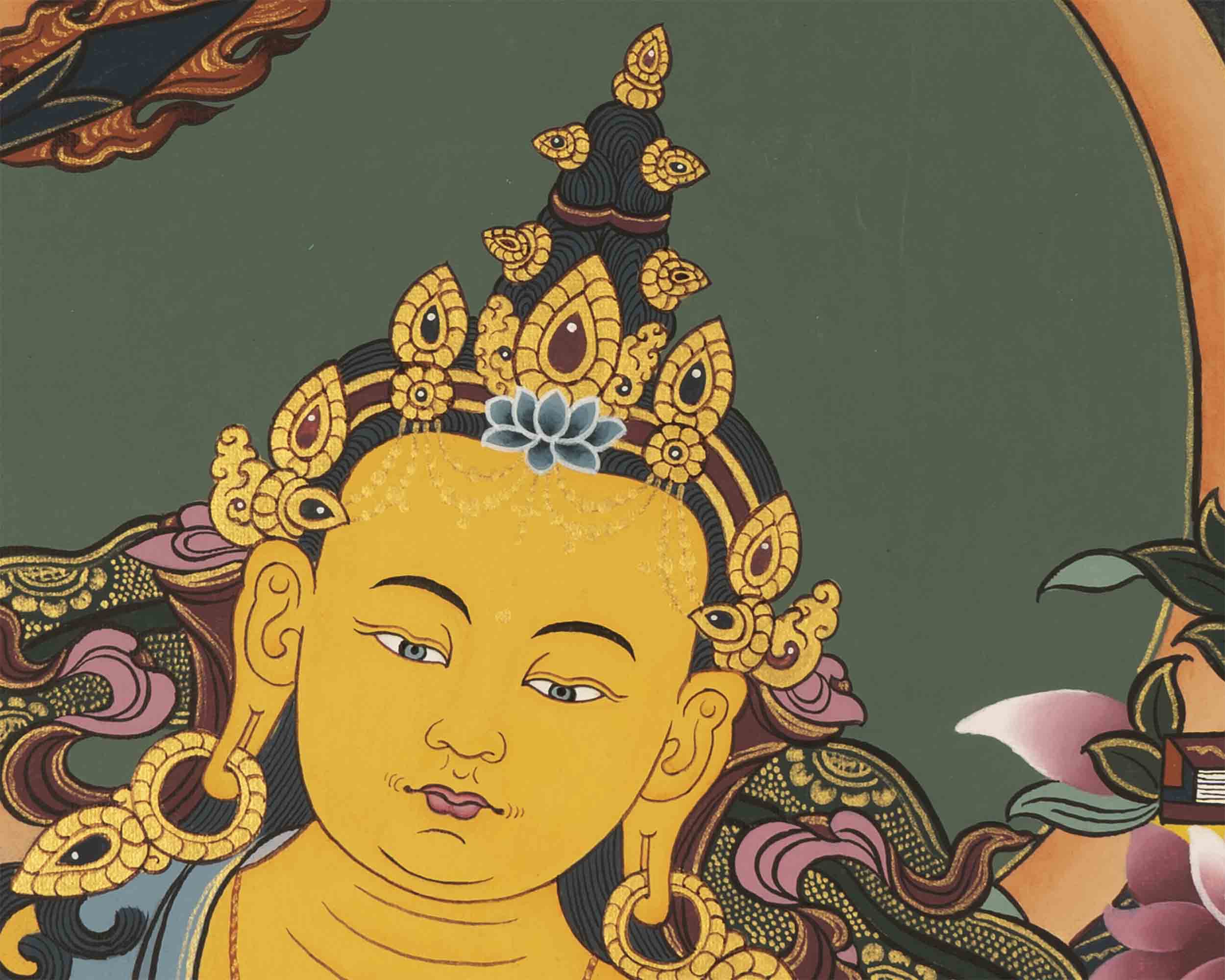 Manjushri Buddha Thangka | Tibetan Buddhist Bodhisattva