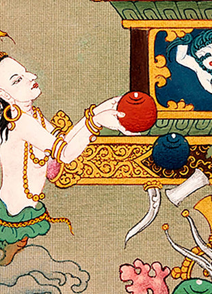 Traditionally Hand-Painted Chenrezig 1000 Arms Thangka | Himalayan Buddhist Sacred Art