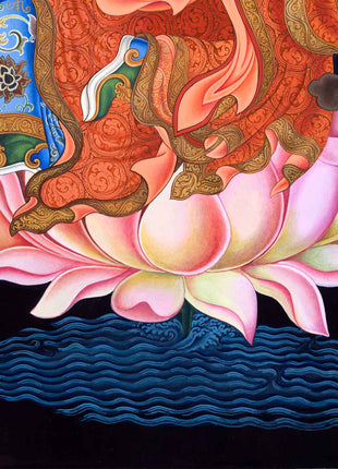 Traditional Giclee Print For Guru Rinpoche Puja | High Quality Giclee Print Of Lotus Born Master For Rituals