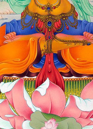 Bodhisattva Manjushri | Buddhist Deity | Digital Thangka Print