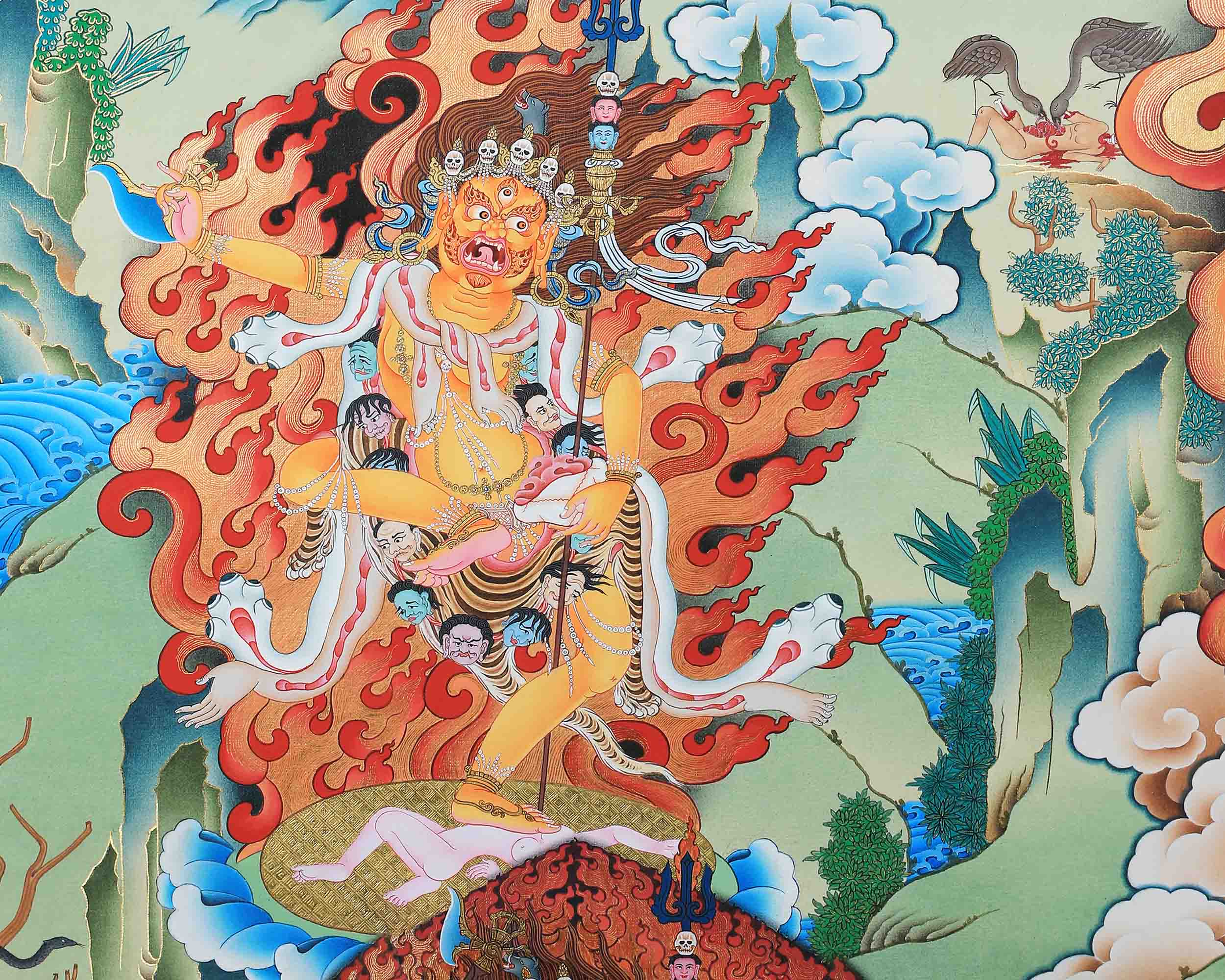 Troma Nagmo Empowerment Thangka | Traditional Buddhist Dakini Hand Painted Art