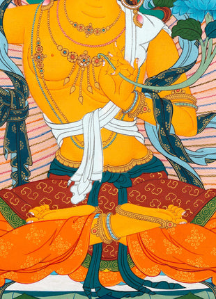 Manjushree Thangka | Manjushri With Others | Tibetan Thangka Painting