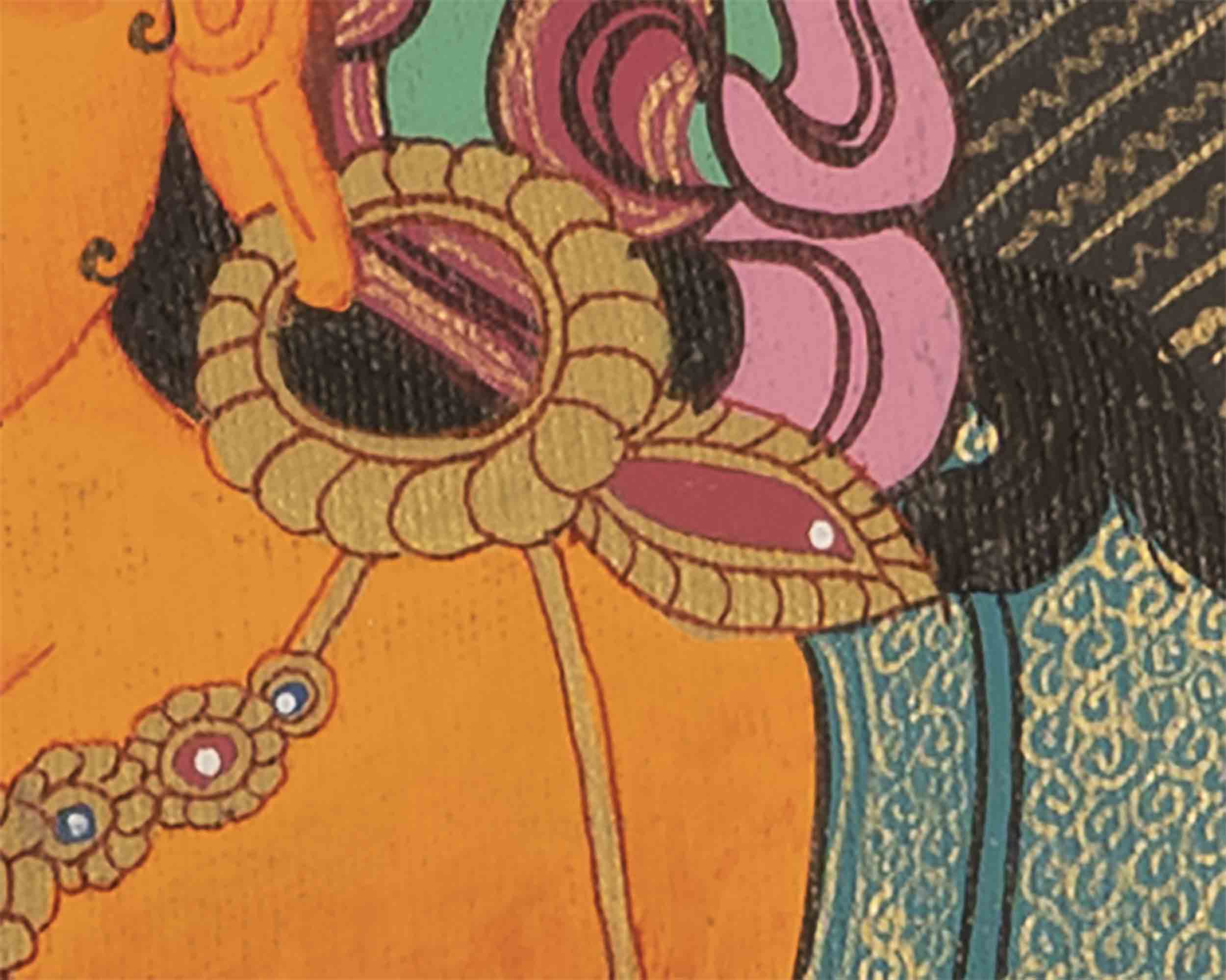 Jambala Kubera Thangka | Buddhist Wall Decors