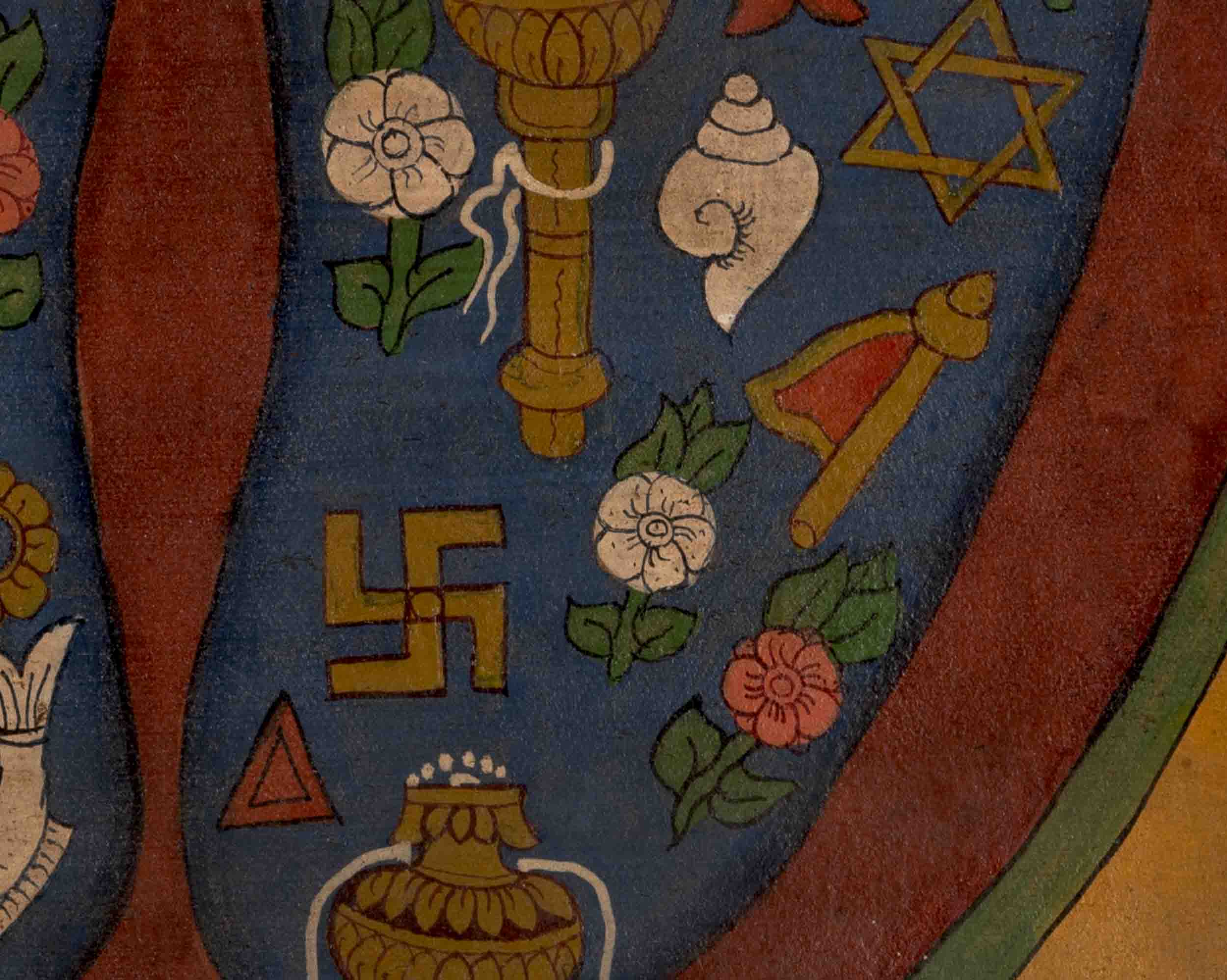 Buddha's Footprint Thangka | Traditional Painting | Wall Decors