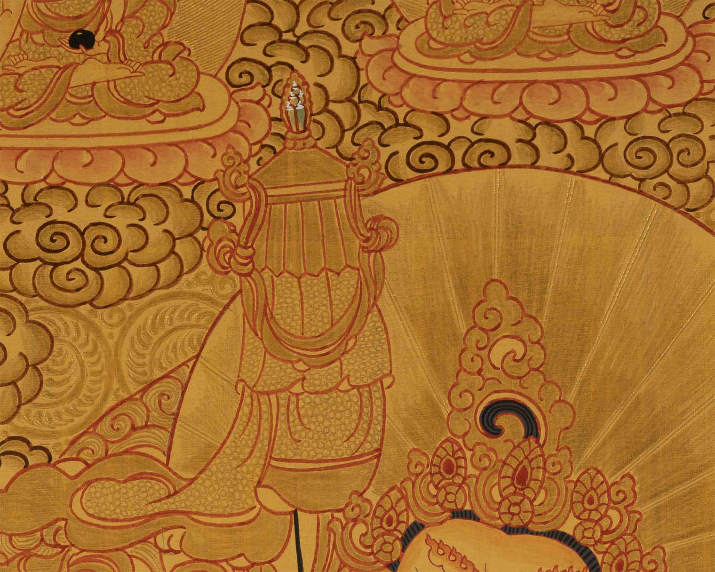 Original Namtose Thangka | Jambhala | Tibetan Buddhism Art
