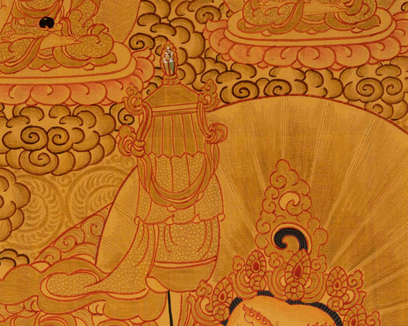 Original Namtose Thangka | Jambhala | Tibetan Buddhism Art