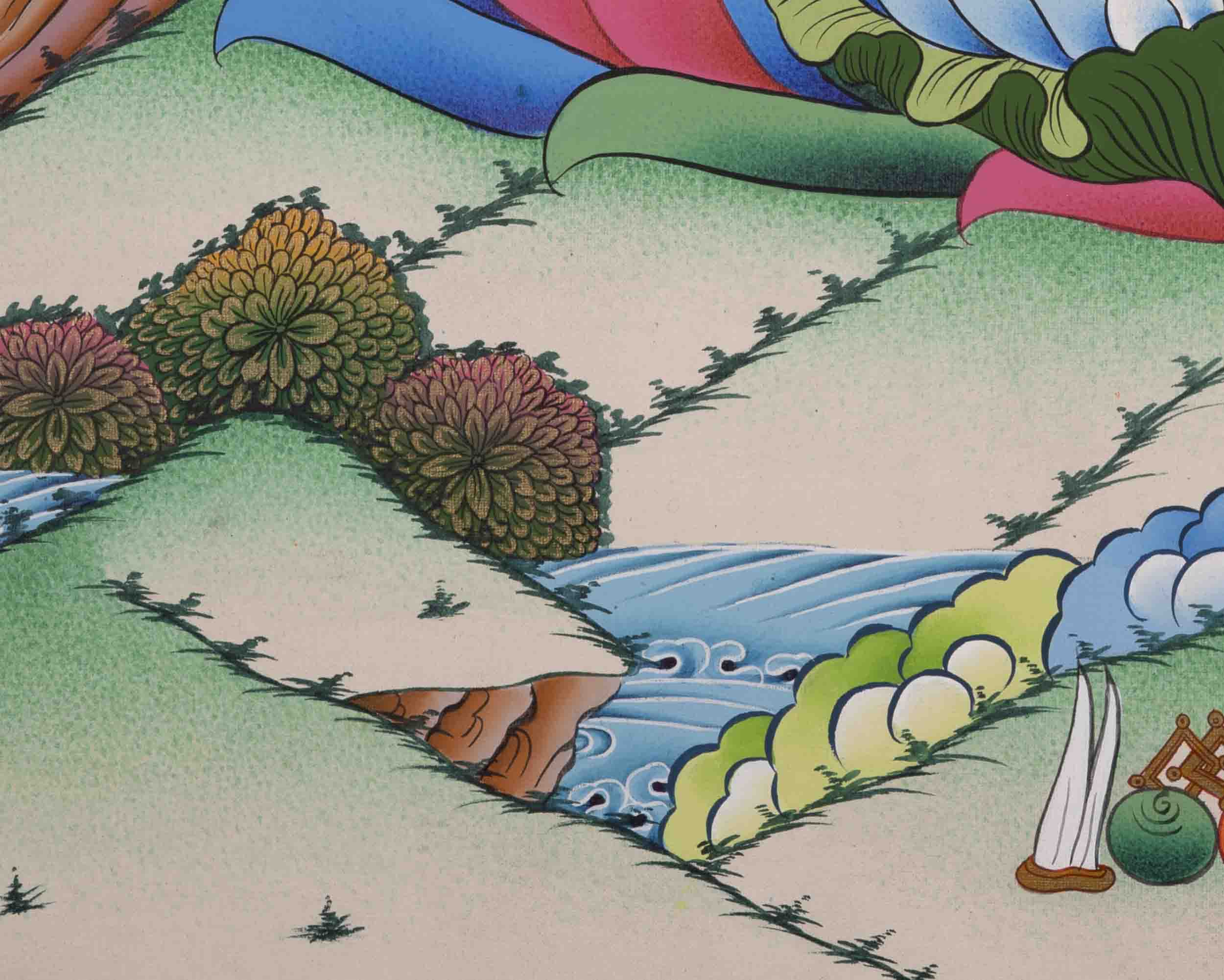 Green Tara | Traditional Buddhist Thangka | Wall Decors