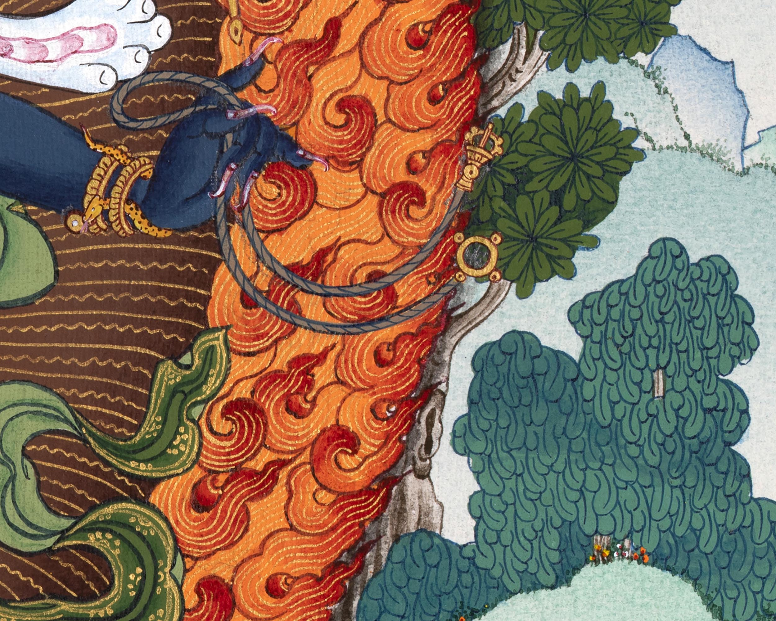 6 Armed Mahakala | Traditional Tibetan Thangka