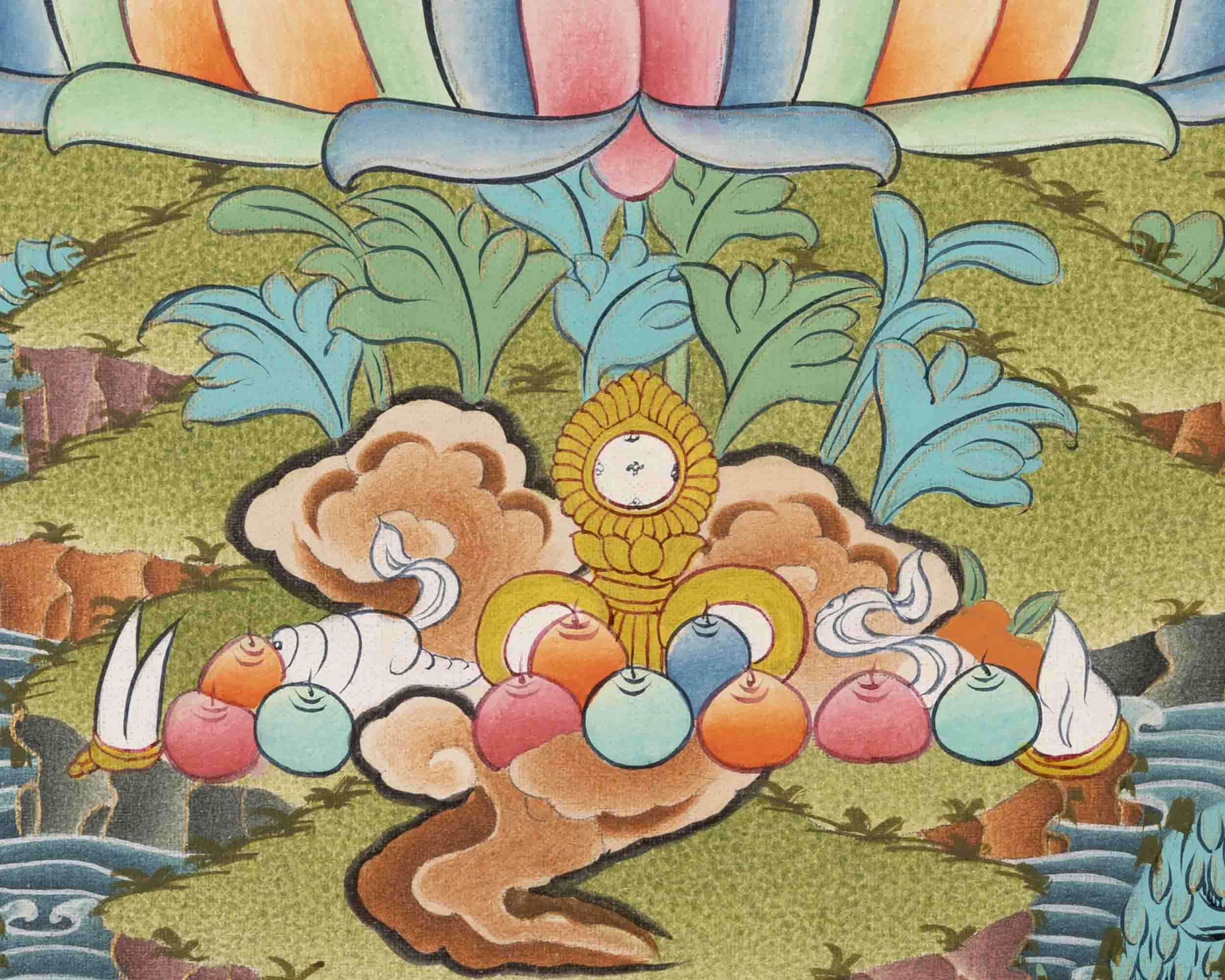 Avalokiteshvara Chengrezig | Bodhisattva of Compassion | Buddhist Painting