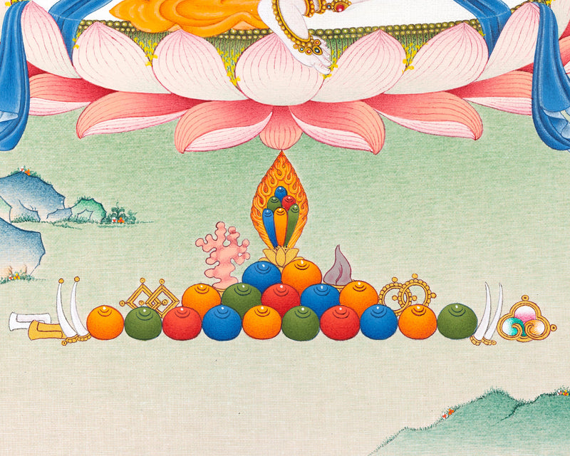 Mandarva Thangka | Long-Life Dakini | Himalayan Buddhist Art