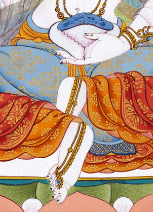 Yeshe Tsogyal | Wisdom Dakini | Handpainted Tibetan Thangka