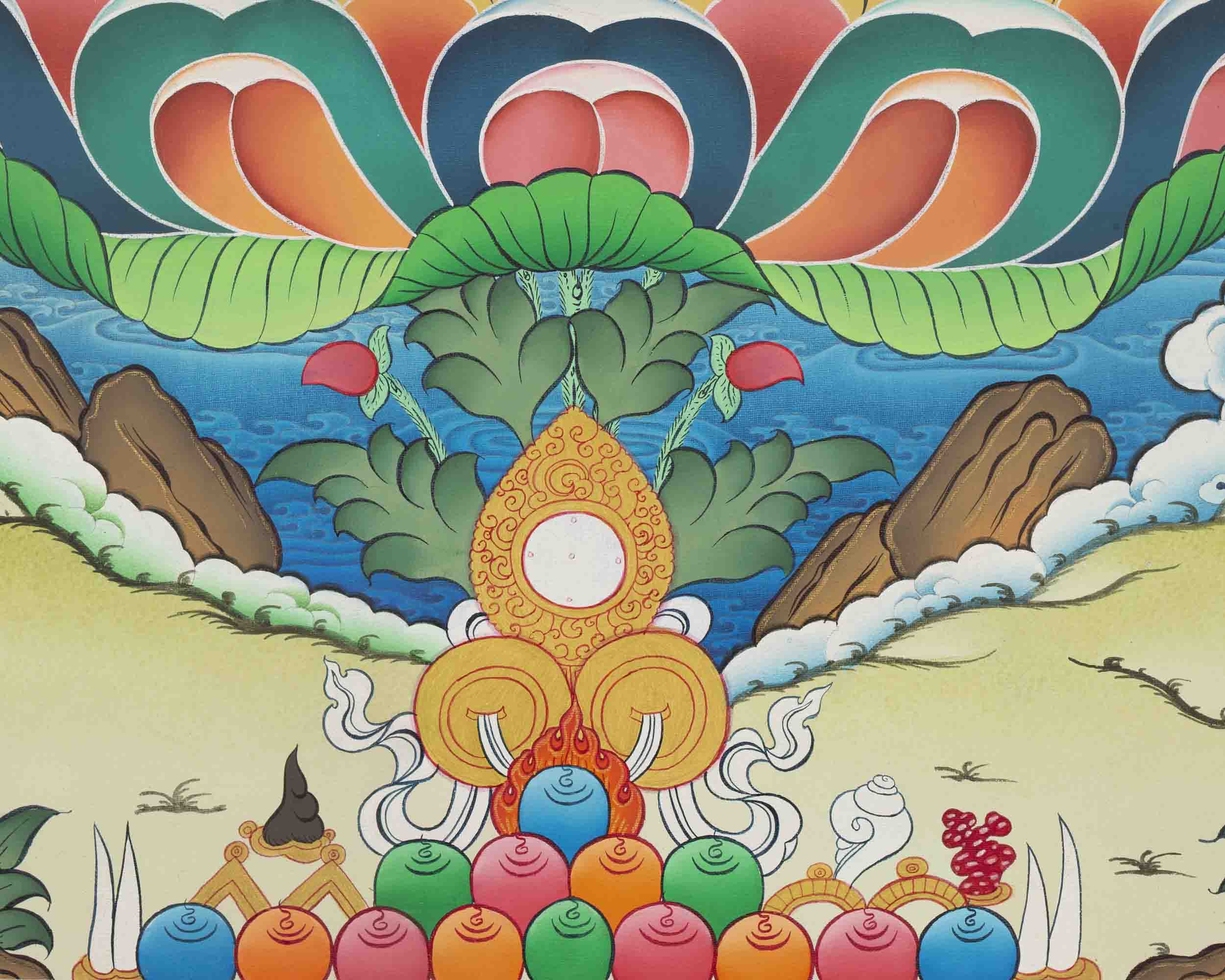 White Tara Thangka Painting | Tibetan Thangka Art