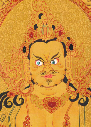 Full 24K Gold Dzambala Thangka | Art Painting