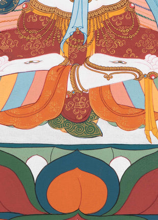 White Tara Thangka in Karma Gadri Tradition