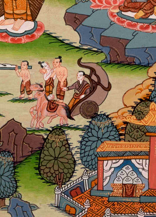 Life Story Of Gautam Buddha | Traditional Thangka Art | Wall Decors
