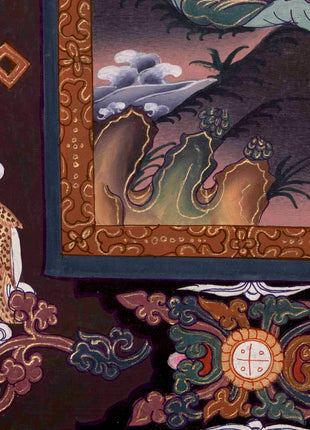 Manjushree Thangka Painting | Traditional Tibetan Art | Wall Decors