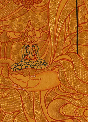 Guru Rinpoche Thangka | Wall Hanging Decor | Religious Art
