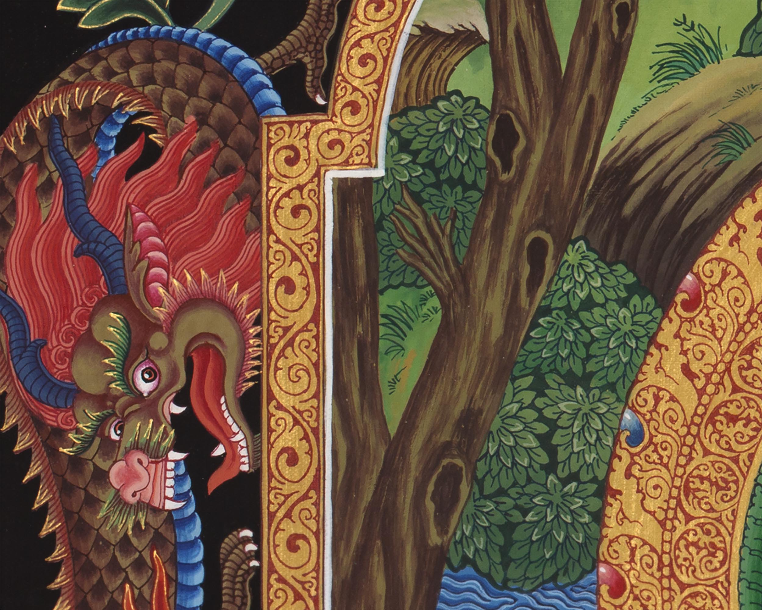Ganesha Thangka Prints | Digital Printing | Religious Wall Decor