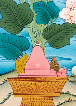 Guru Rinpoche (Padmasambhava)  | Guru Rainbow Body | Tibetan Buddhist Thangka