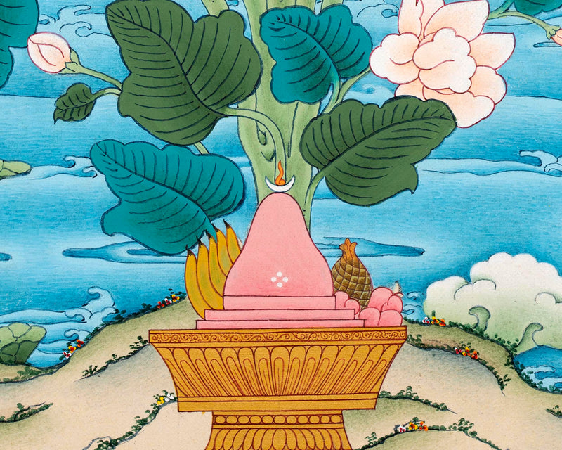 Guru Rinpoche (Padmasambhava)  | Guru Rainbow Body | Tibetan Buddhist Thangka