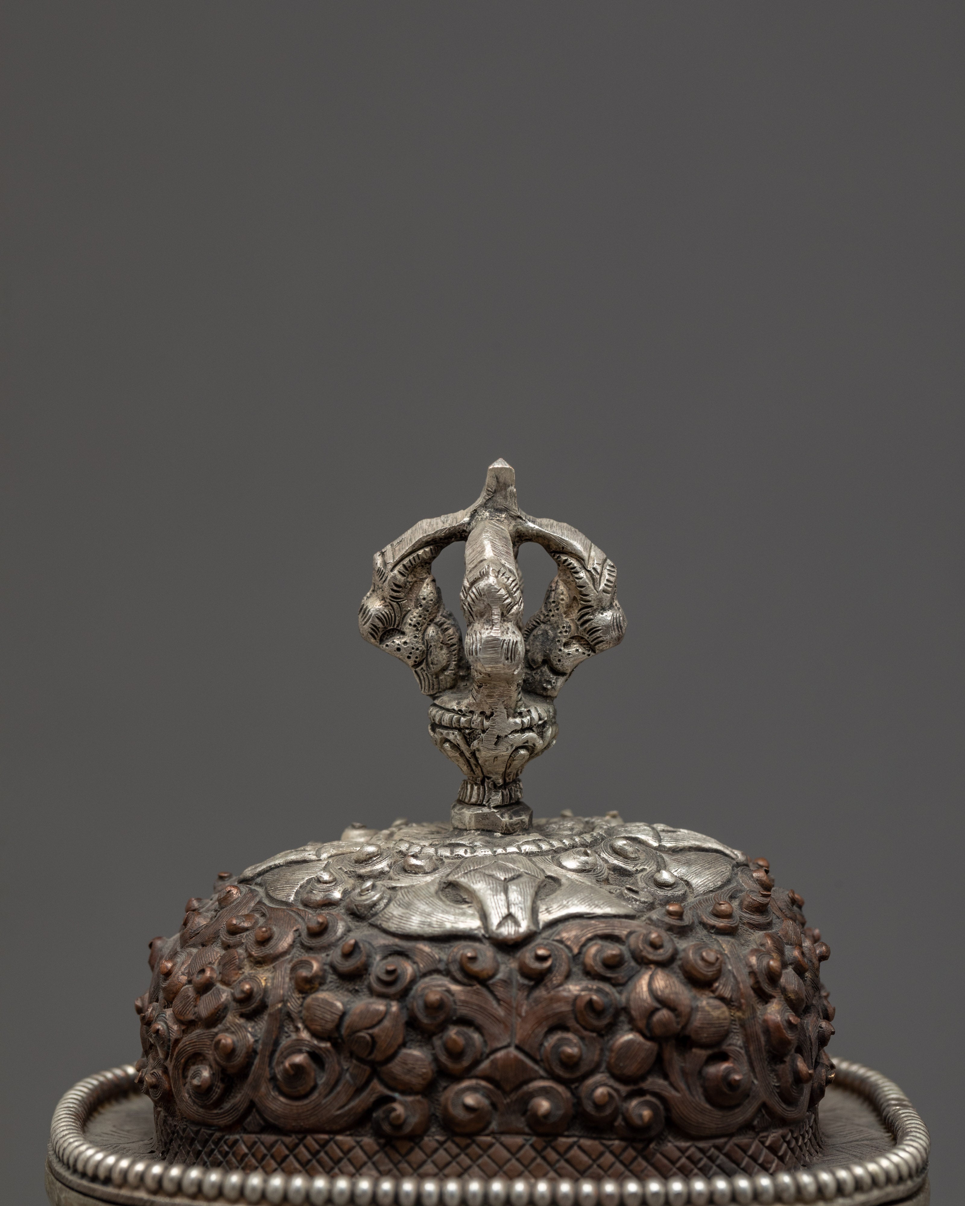 Fine Quality Vintage Kapala Skull Cup | Handcrafted Tibetan Skull Cup | Buddhist Art