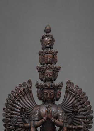 1000 Armed Chenrezig | Antique Buddhist Crafts | Home Decor Statue