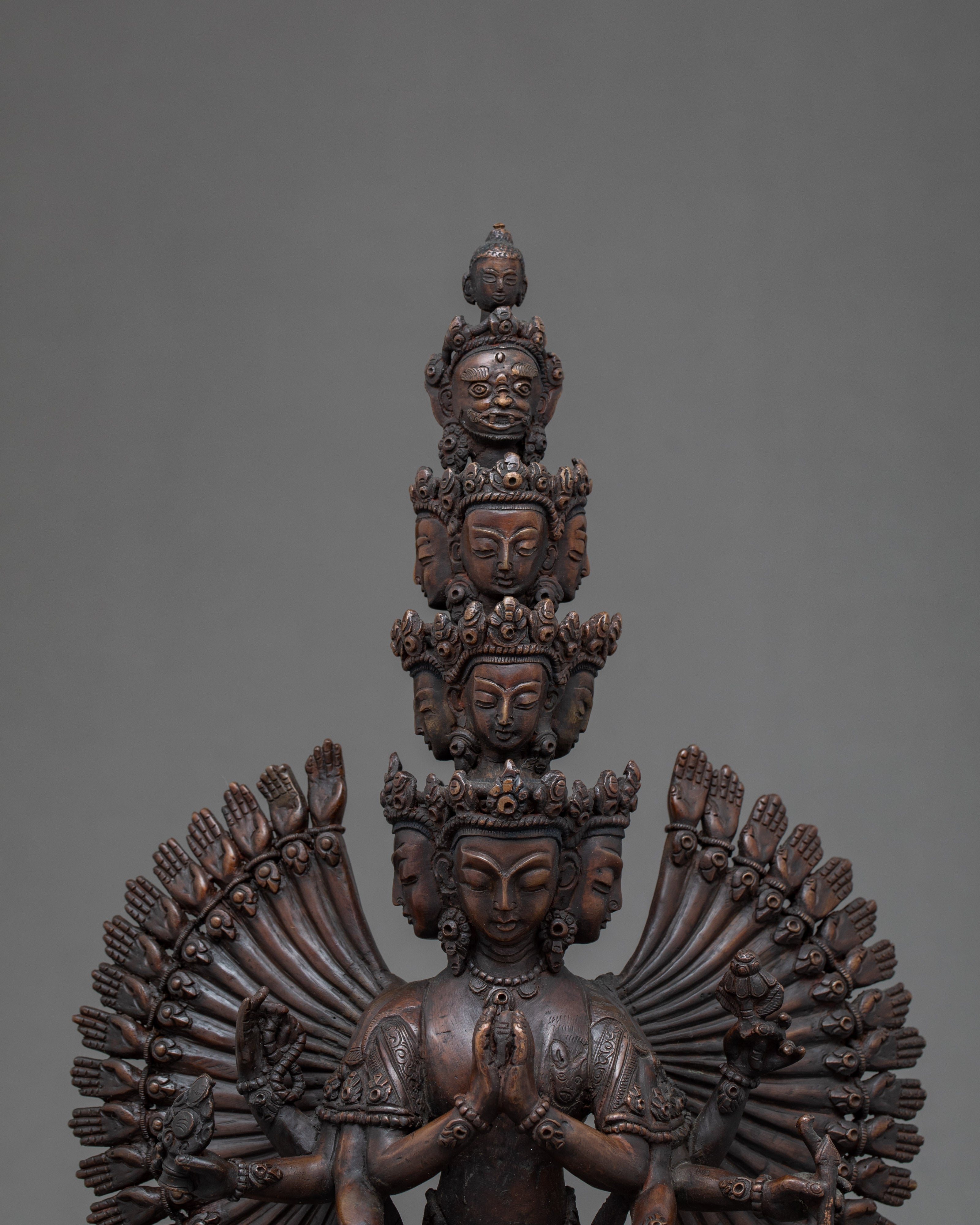 1000 Armed Chenrezig | Antique Buddhist Crafts | Home Decor Statue