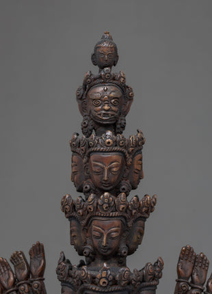 1000 Armed Chenrezig | Antique Buddhist Crafts | Home Decor Statue