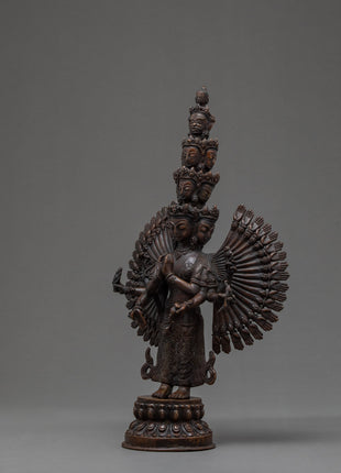 1000 Armed Chenrezig | Antique Buddhist Crafts | Home Decor Statue