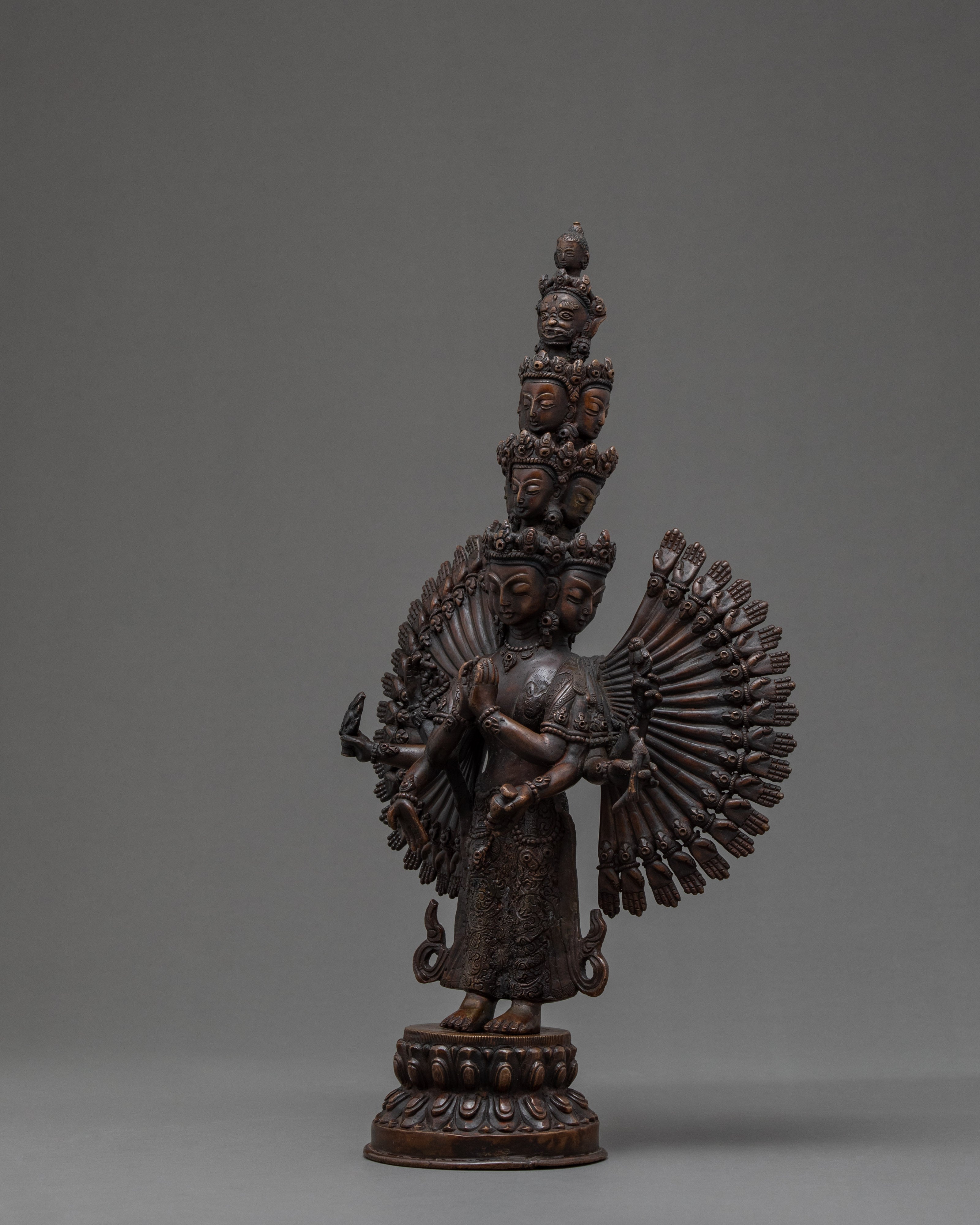1000 Armed Chenrezig | Antique Buddhist Crafts | Home Decor Statue