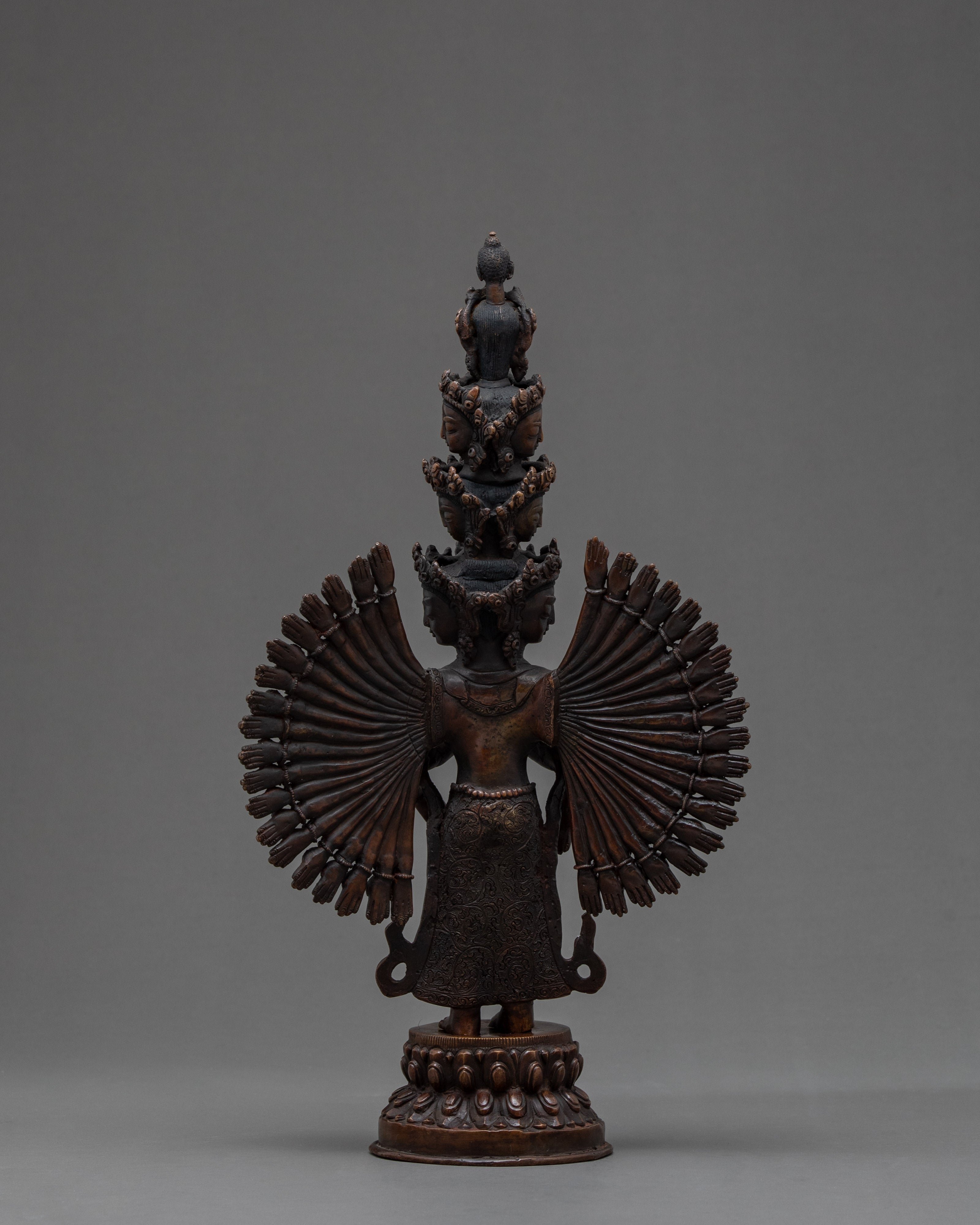 1000 Armed Chenrezig | Antique Buddhist Crafts | Home Decor Statue