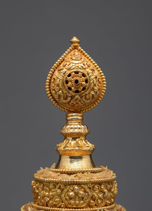 Metal Mandala Set | Gold Plated and Handcarved | 4 inches