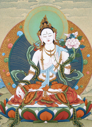 white tara thangka 