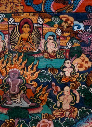 Traditional Heruka Mandala | Religious Buddhist Thangka | Wall Decors