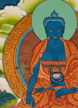 Handpainted Avalokitesvara Thangka | Chengrezig Thangka